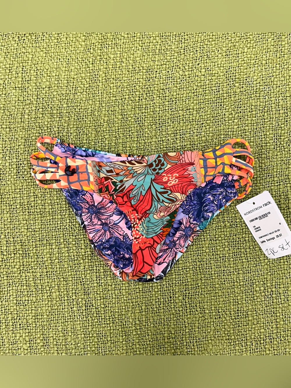 Maaji Youth Multi Floral Strappy Bikini Bottom
